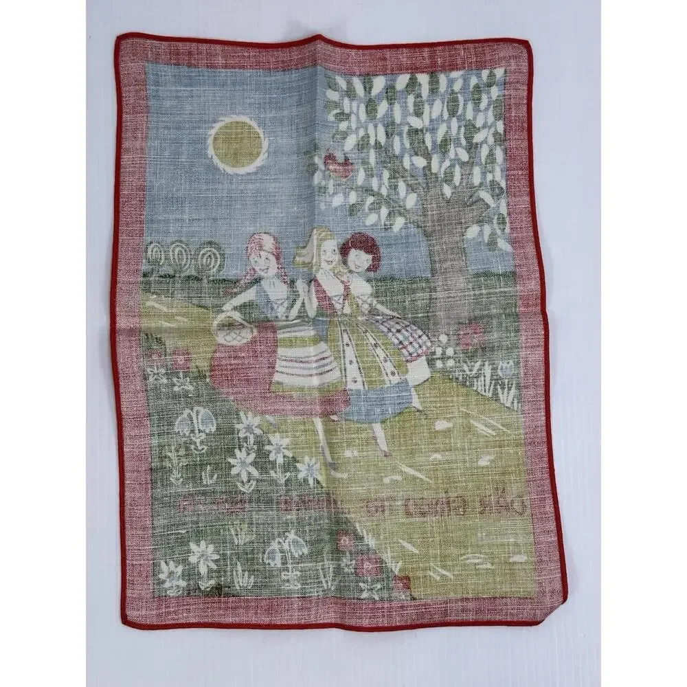 VINTAGE SWISS PATTERN CLOTH WALL OR DISH CLOTH NEW WHERE THE SUN GAVE THREE DAYS